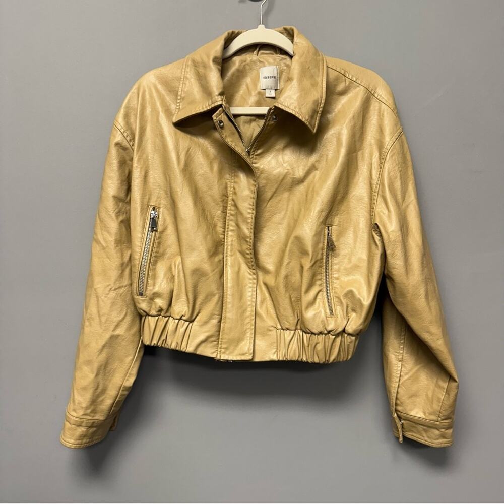 Maeve Faux leather Bomber Jacket - Picture 4 of 8